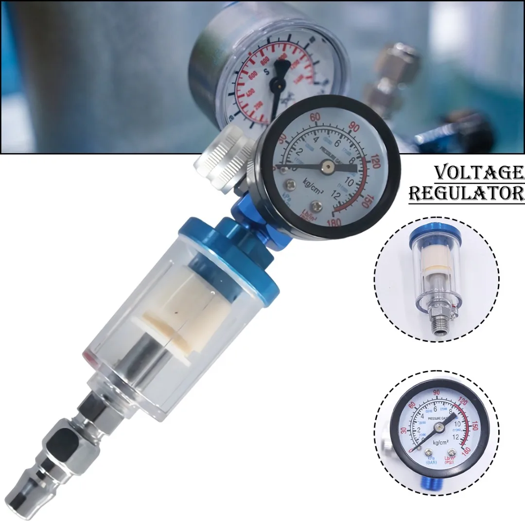 Spray Gun Regulator Oil-water Separator Filter Airbrush Tool Repair Painting Tools Spray Gun Pressure Regulator Regulating Valve
Spray Gun Regulator Oil-water Separator Filter Airbrush Tool Repair Painting Tools Spray Gun Pressure Regulator Regulating Valve