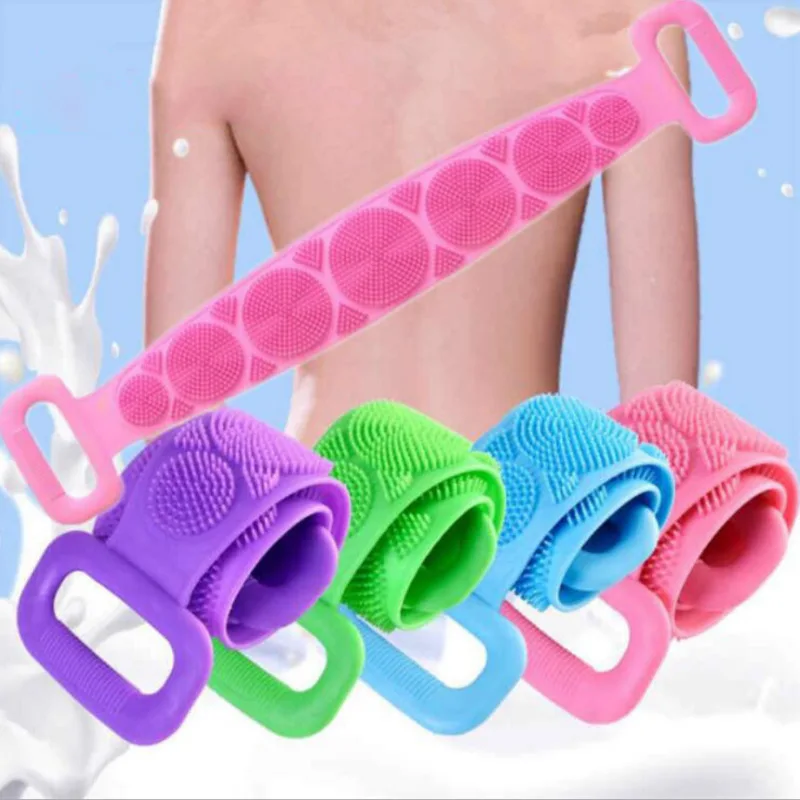 1pc Silicone Body Scrubber Shower Brush Bath Exfoliating Brush Belt Back Scrub Body Cleaner Cleaning Strap Bathroom Accessories
1pc Silicone Body Scrubber Shower Brush Bath Exfoliating Brush Belt Back Scrub Body Cleaner Cleaning Strap Bathroom Accessories