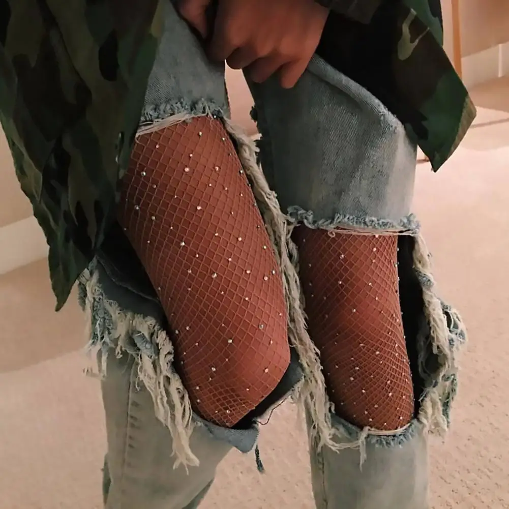Women Sexy Stockings Tights Rhinestone Mesh Fishnet Pantyhose Bling Nightclub Female Tights Socks ropa mujer
Women Sexy Stockings Tights Rhinestone Mesh Fishnet Pantyhose Bling Nightclub Female Tights Socks ropa mujer