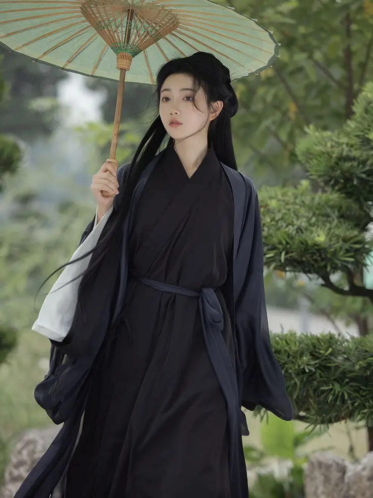 Hanfu Dress Women Ancient Chinese Traditional Hanfu Set Female Cosplay Costume Summer Hanfu Black Jacket With White Dress Sets
Hanfu Dress Women Ancient Chinese Traditional Hanfu Set Female Cosplay Costume Summer Hanfu Black Jacket With White Dress Sets