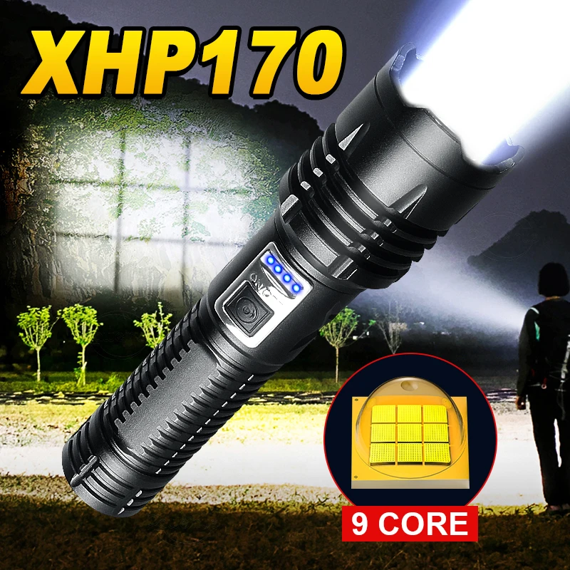 2022 Super XHP170 High Power Flashlights LED Torch XHP90 USB Powerful Tactical Flash Light Built-in Battery Rechargeable Lantern
2022 Super XHP170 High Power Flashlights LED Torch XHP90 USB Powerful Tactical Flash Light Built-in Battery Rechargeable Lantern