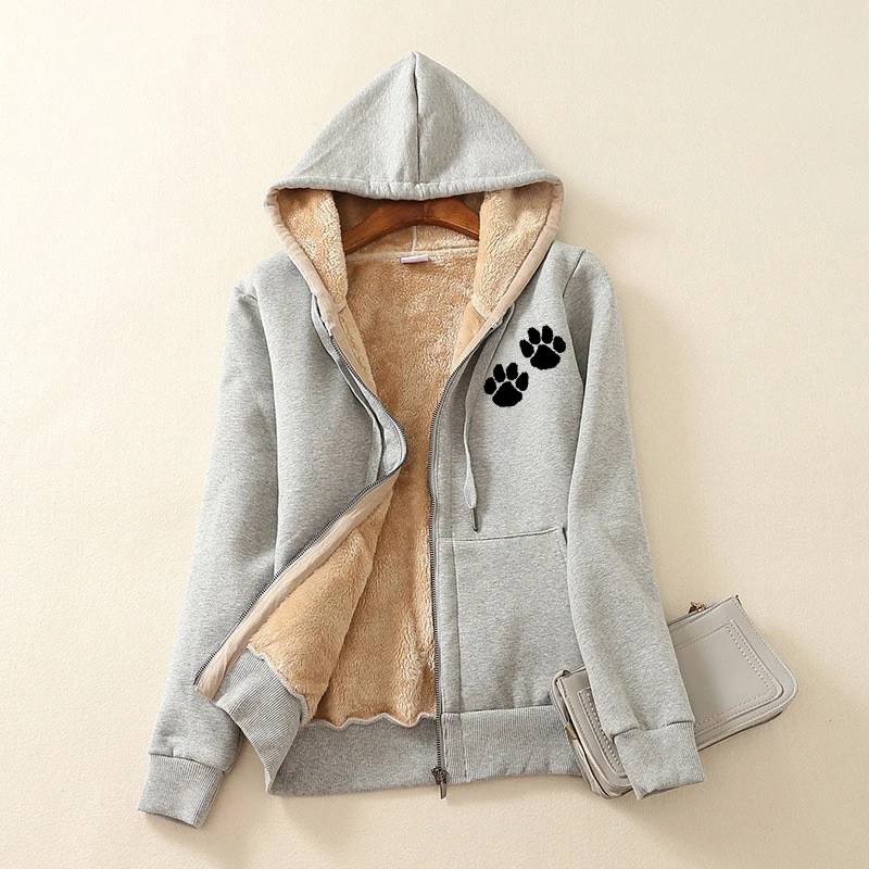Winter New Women's Velvet Thickened Hoodie Fashion Warm Jacket Coat Temperament Commuter Street Clothing cotton-padded clothes
Winter New Women's Velvet Thickened Hoodie Fashion Warm Jacket Coat Temperament Commuter Street Clothing cotton-padded clothes