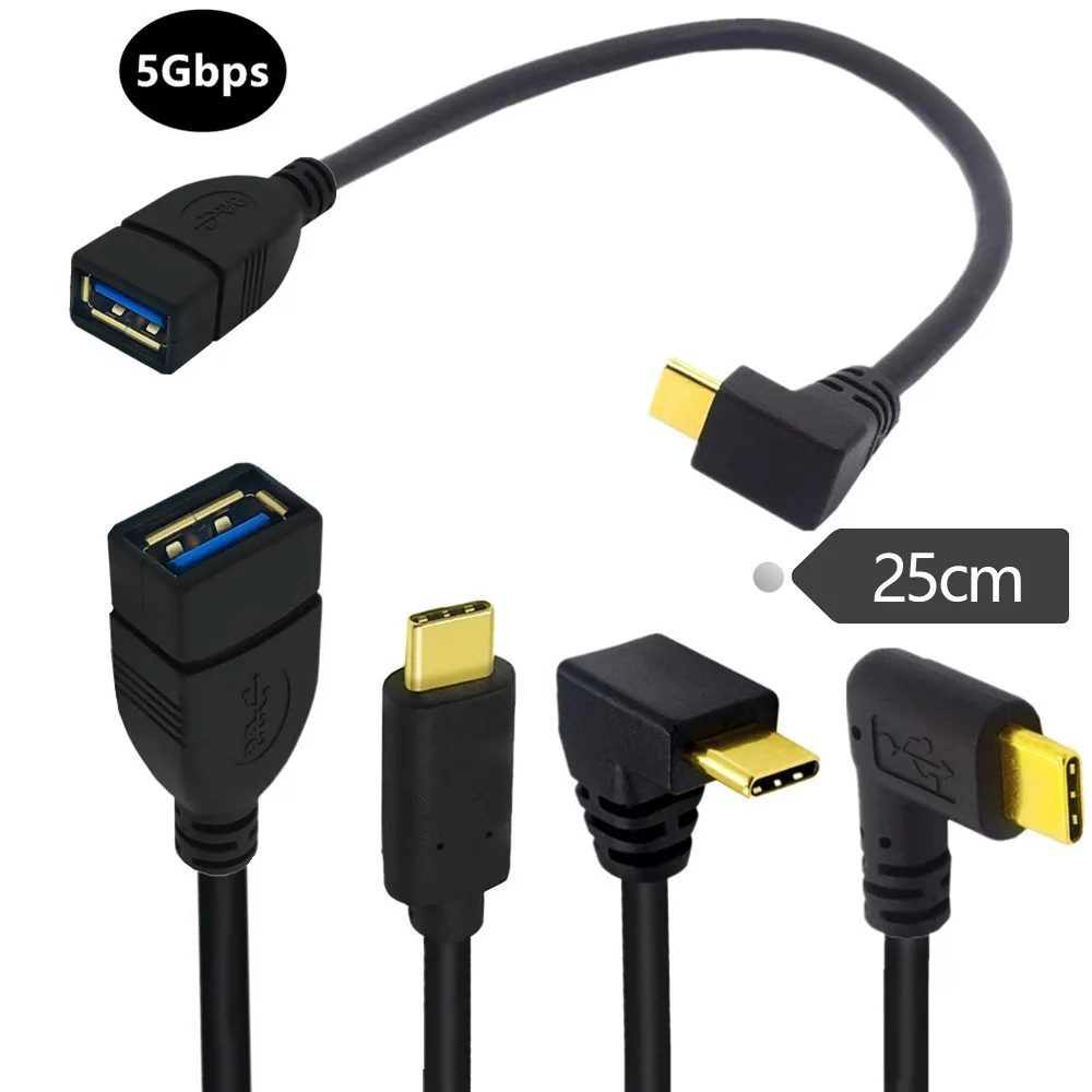 

Gold plated OTG cable USB3.1 data cable AF TO type-c interface to USB3.0 female plate connection cable