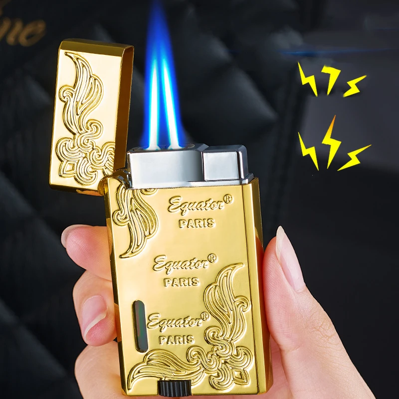 Новинка ветрозащитные зажигалки для сигарет струйный газовый фонарь стандартная металлическая зажигалка для сигар с двойным пламенем с пи...
Новинка ветрозащитные зажигалки для сигарет струйный газовый фонарь стандартная металлическая зажигалка для сигар с двойным пламенем с пи...