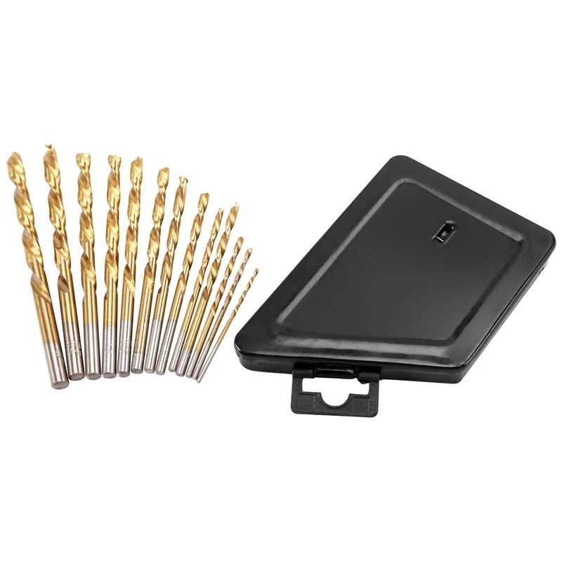 13Pcs Left Handed Drill Bit Set Extractor Drill Bits For Metal Power Tools Accessories With Titanium Nitride Coating
13Pcs Left Handed Drill Bit Set Extractor Drill Bits For Metal Power Tools Accessories With Titanium Nitride Coating