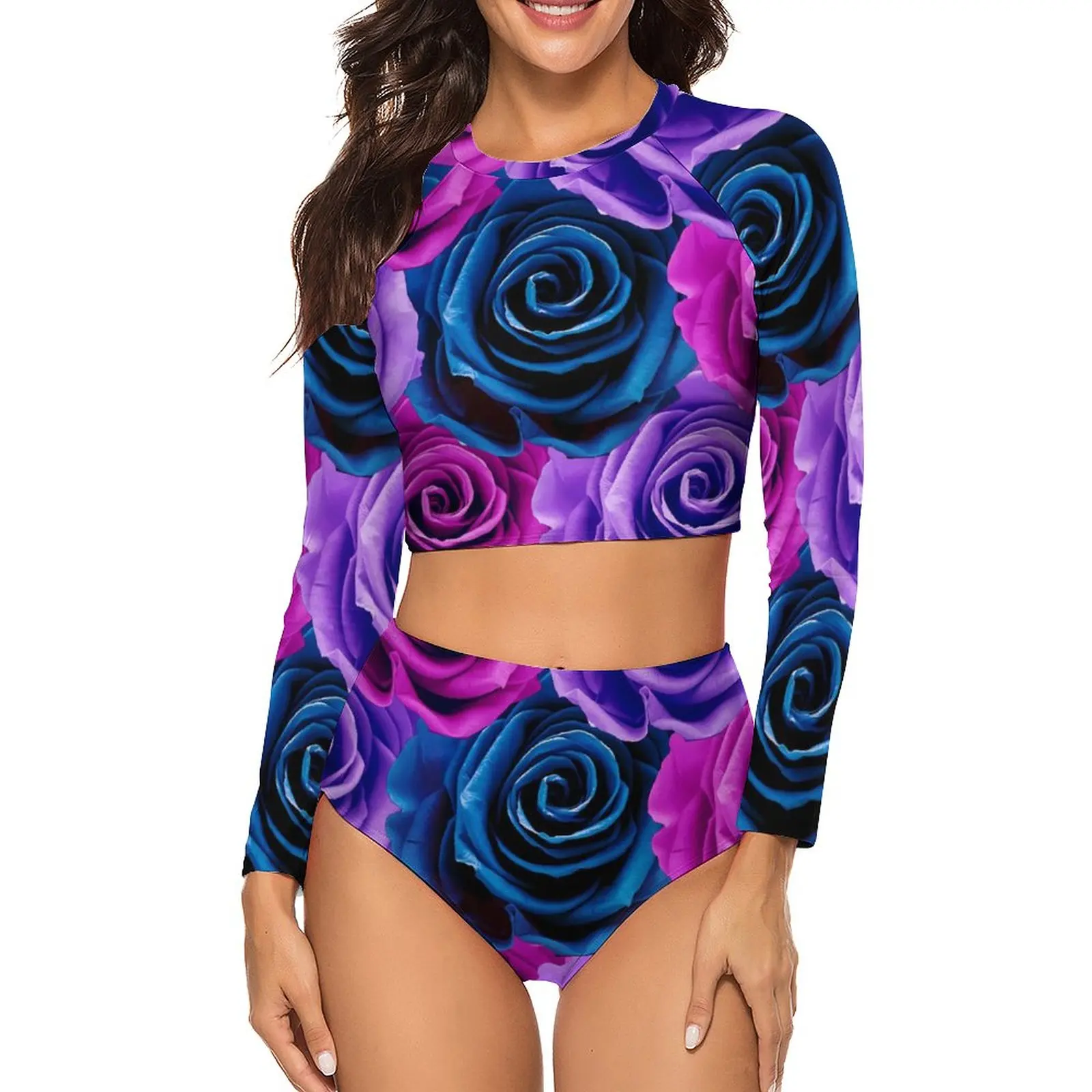 Sexy Pink And Blue Rose Bikinis Set Flower Print Trendy Bikini Swimsuit High Waisted Swimwear Bath Swimsuits
Sexy Pink And Blue Rose Bikinis Set Flower Print Trendy Bikini Swimsuit High Waisted Swimwear Bath Swimsuits