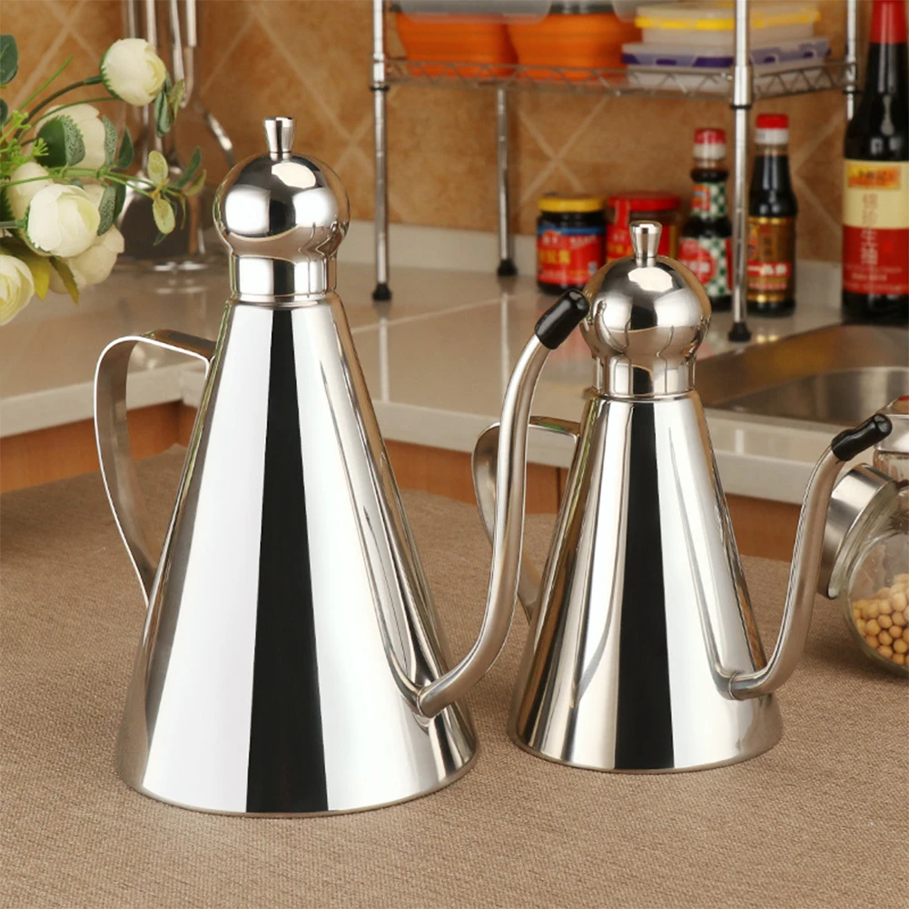 Condiment Storage Container Seasoning Vinegar Dispenser Stainless Steel Oil Bottle Teapot Non-toxic Dustproof Kitchen Accessory
Condiment Storage Container Seasoning Vinegar Dispenser Stainless Steel Oil Bottle Teapot Non-toxic Dustproof Kitchen Accessory