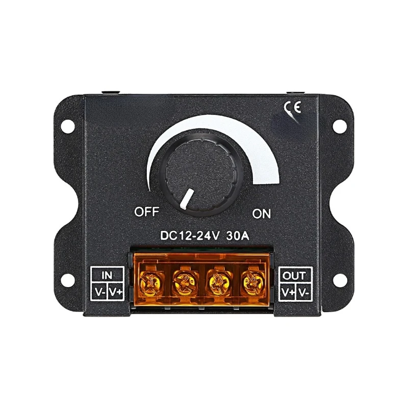 DC 12V 24V 30A 360W Adjustable Brightness Lamp Bulb Strip Driver Single Color Light Controller LED Light Rotary Dimmer
DC 12V 24V 30A 360W Adjustable Brightness Lamp Bulb Strip Driver Single Color Light Controller LED Light Rotary Dimmer