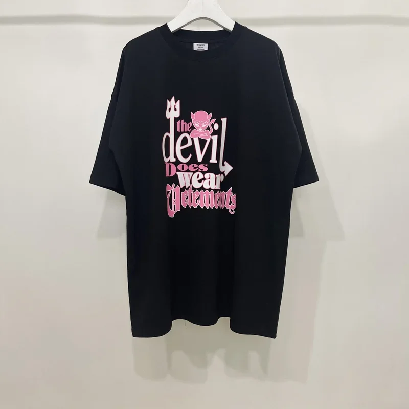 Black VTM T-Shirts Pure Cotton Vintage Demon Letter Print Logo Oversized T Shirt
Black VTM T-Shirts Pure Cotton Vintage Demon Letter Print Logo Oversized T Shirt