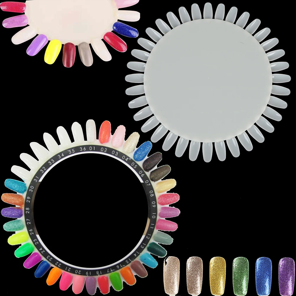 36colors Disc Color Card Round Nail Polish Gel Color Palette Chart Display Art Tip Nail Practice Supplies Round Nail Models
36colors Disc Color Card Round Nail Polish Gel Color Palette Chart Display Art Tip Nail Practice Supplies Round Nail Models