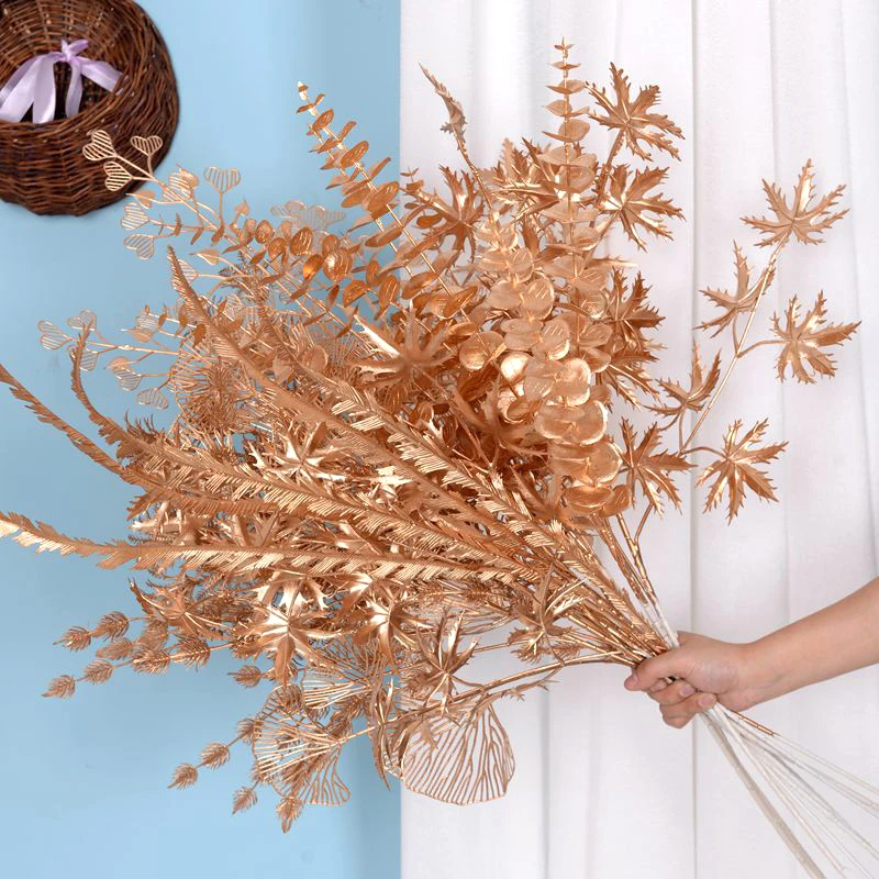 1PC Gold Artificial Plants Maple Leaf Ginkgo Eucalyptus Leaf Fake Flower Wedding Home Table Decor Photography Props 2022
1PC Gold Artificial Plants Maple Leaf Ginkgo Eucalyptus Leaf Fake Flower Wedding Home Table Decor Photography Props 2022