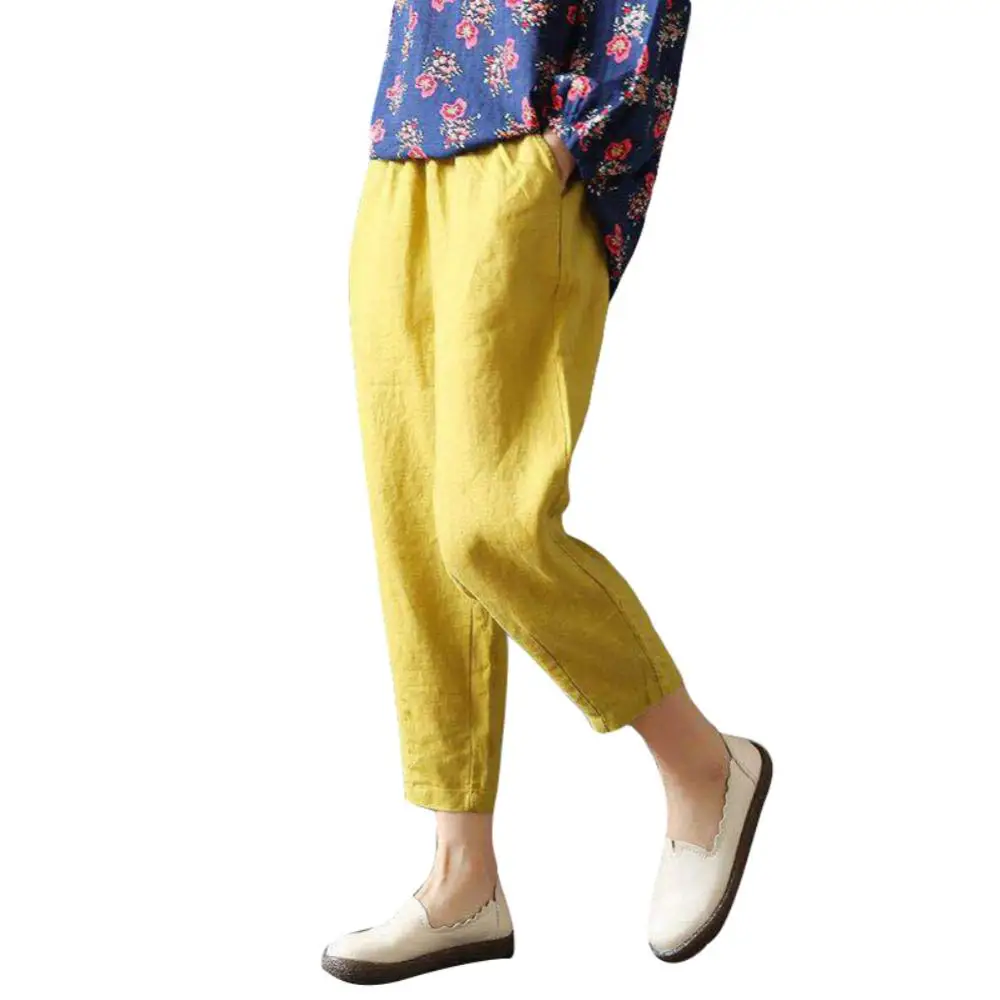 Solid Color Women Sport Trousers Casual Pants for Women Elastic Waist Ninth Pants Loose Harem Trousers Fashion Sweatpants
Solid Color Women Sport Trousers Casual Pants for Women Elastic Waist Ninth Pants Loose Harem Trousers Fashion Sweatpants