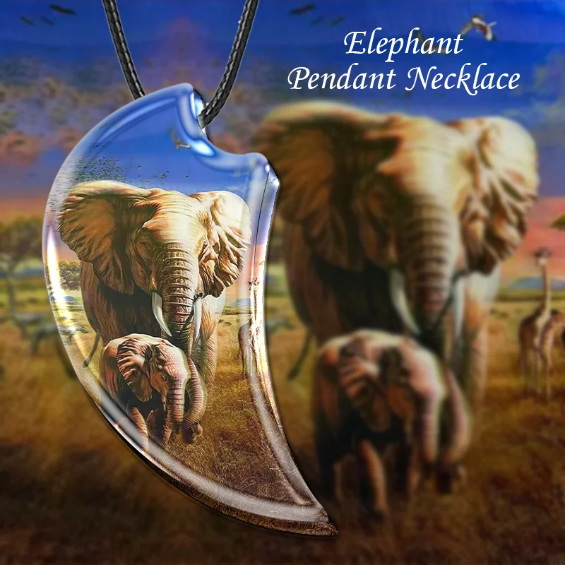 Fashionable Elephant Necklace for Men and Women, Resin Landscape Pendant, Animal Necklace, Gothic Vintage Necklace
Fashionable Elephant Necklace for Men and Women, Resin Landscape Pendant, Animal Necklace, Gothic Vintage Necklace