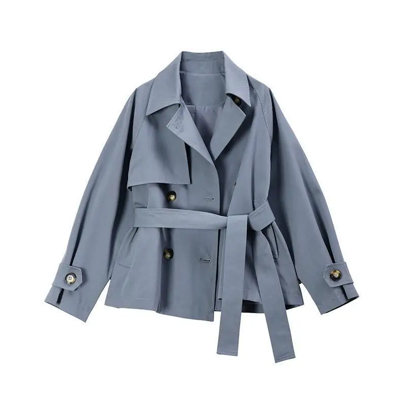 Korean Fashion Khaki Trench Lapel Long Sleeves Loose Straight Windbreaker Tunic Short Jacket Office Lady Fabric Belt Coat Top
Korean Fashion Khaki Trench Lapel Long Sleeves Loose Straight Windbreaker Tunic Short Jacket Office Lady Fabric Belt Coat Top
