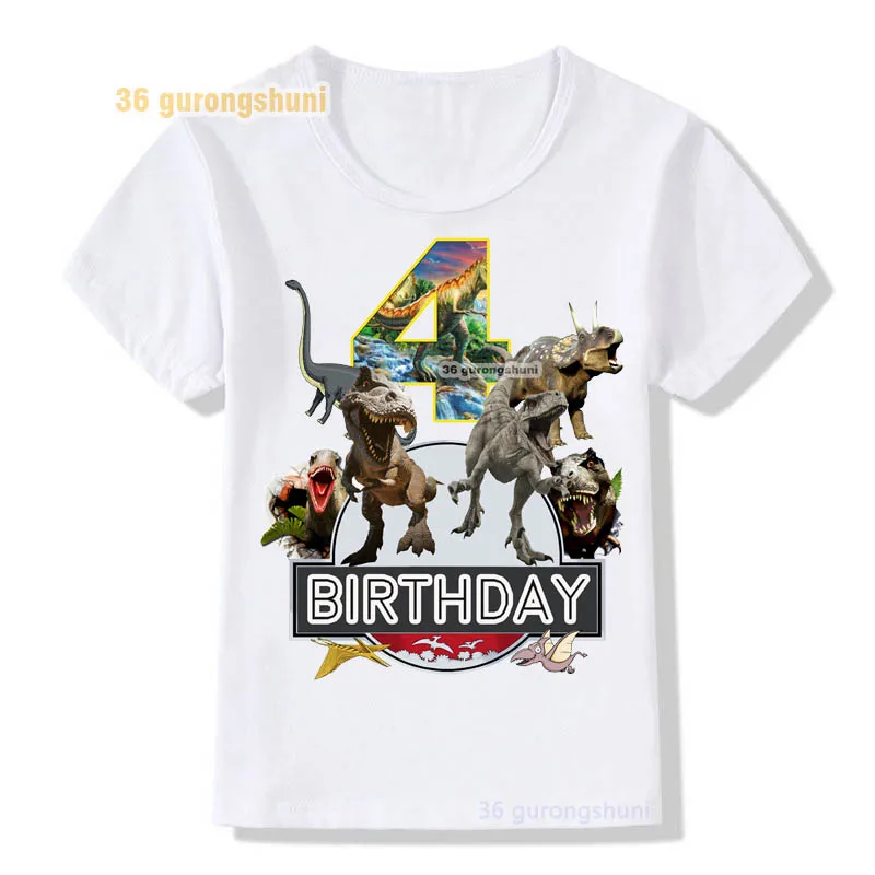 Футболка для мальчиков футболки на день рождения Детская футболка с рисунком