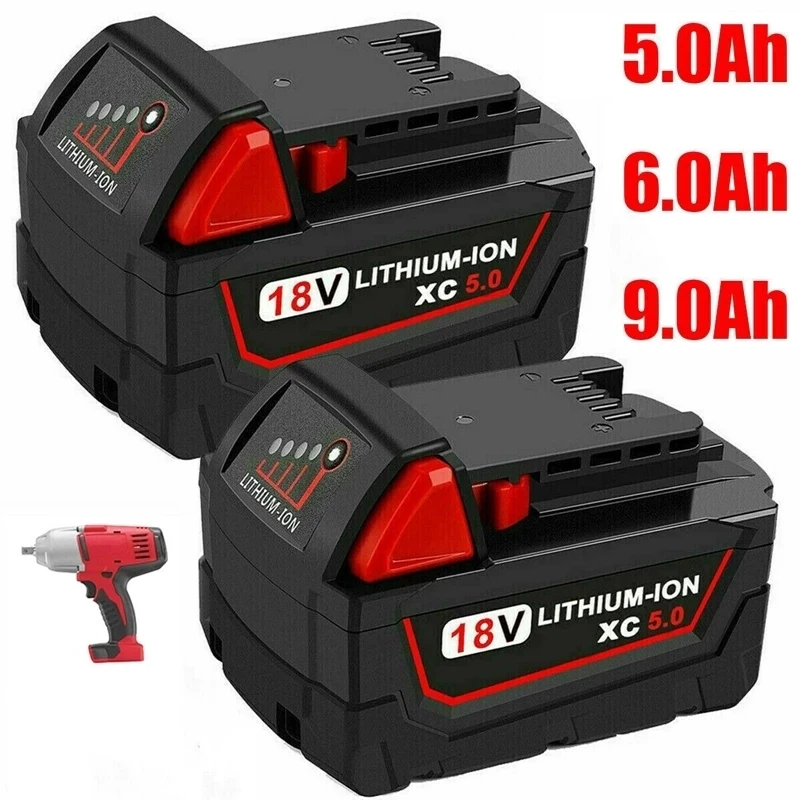 

Специальное предложение 18В 9.0Ah сменный литий-ионный аккумулятор для Milwaukee M18 Аккумуляторы для электроинструментов 48-11-1815 48-11-1850 48-11