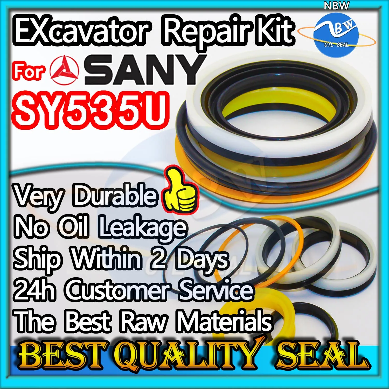 For Sany SY535U High Quality Oil Seal Kit Excavator Repair Set Pack Heavy Master Excavating Machinery Maintenance Floating Parts
For Sany SY535U High Quality Oil Seal Kit Excavator Repair Set Pack Heavy Master Excavating Machinery Maintenance Floating Parts