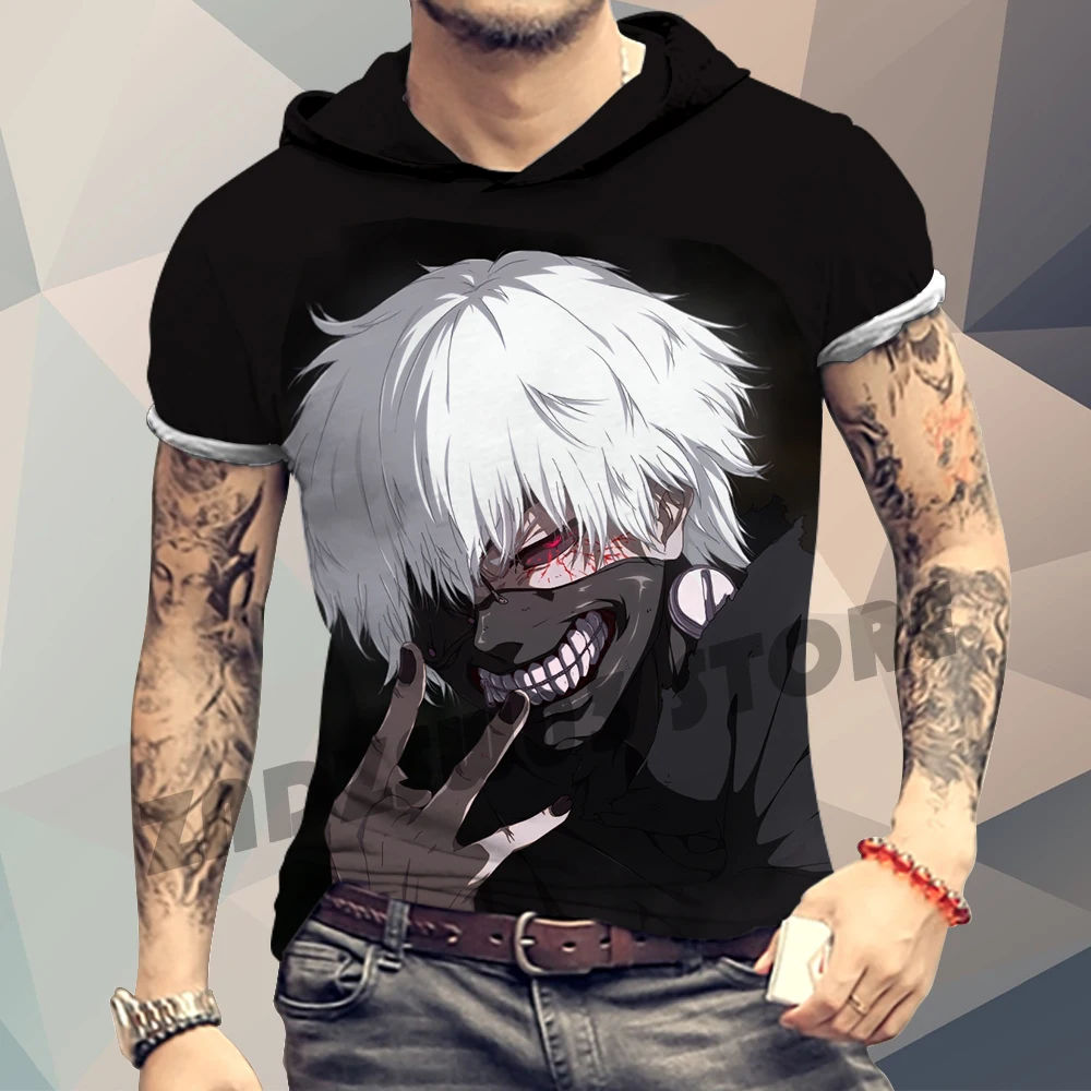 Horror Anime Tokyo Ghoul Cool 3D Print Men's Short Sleeve Hoodie Hip Hop Travel Street Party T-Shirt High Quality European Size
Horror Anime Tokyo Ghoul Cool 3D Print Men's Short Sleeve Hoodie Hip Hop Travel Street Party T-Shirt High Quality European Size