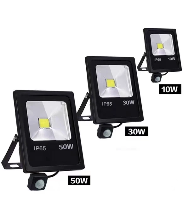 

Motion Sensor Led Floodlight 220V 50W 30W 10W Outdoor LED Spotlight Flood Light Wall Lamp Reflector IP65 Waterproof Lighting