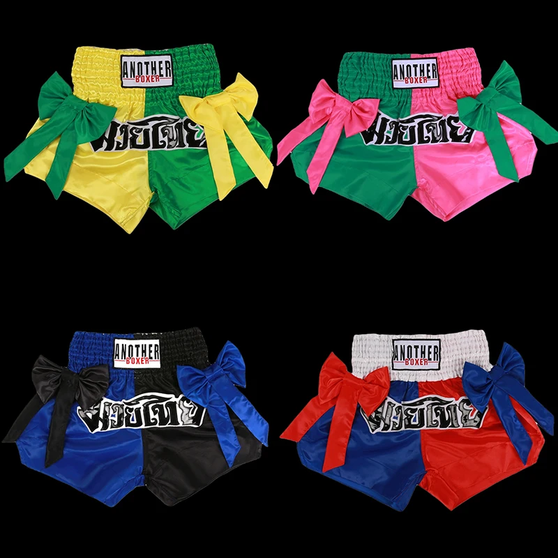 

Женские боксерские шорты с бабочкой шорты для кикбоксинга Kids Girls, женские боевые шорты для смешанных боевых искусств, одежда для Муай Тай дл...