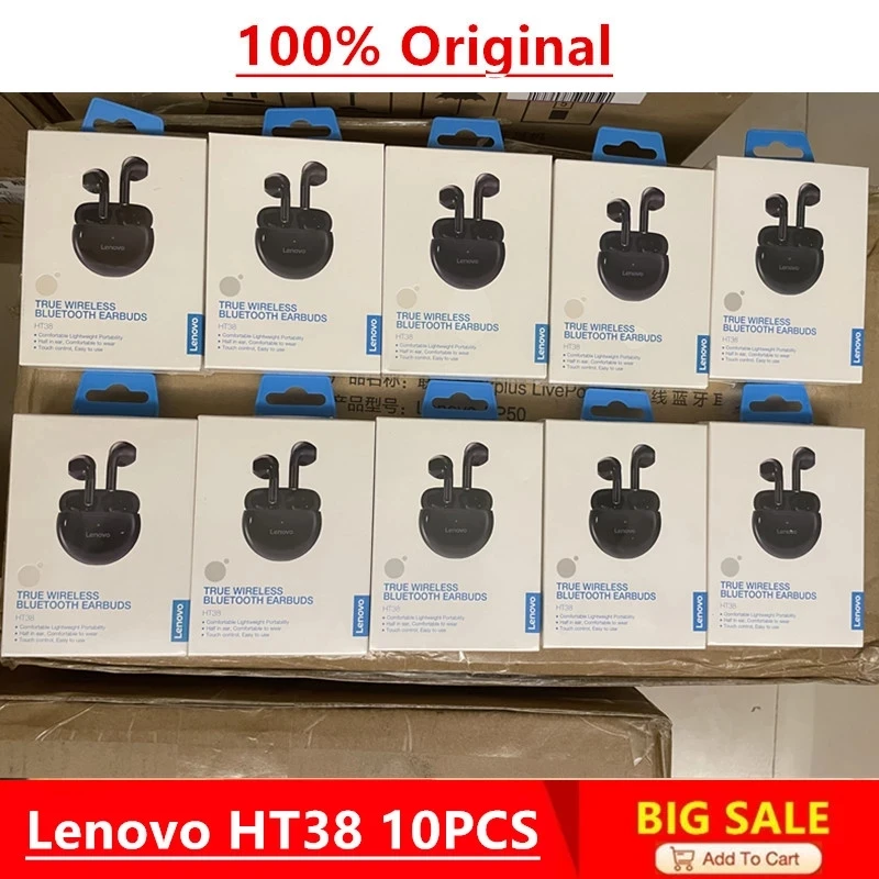 Оригинальная Bluetooth-гарнитура Lenovo HT38, 10 шт., 5,0 погружение в звук, высокая точность, TWS, с микрофоном и сенсорным управлением
Оригинальная Bluetooth-гарнитура Lenovo HT38, 10 шт., 5,0 погружение в звук, высокая точность, TWS, с микрофоном и сенсорным управлением