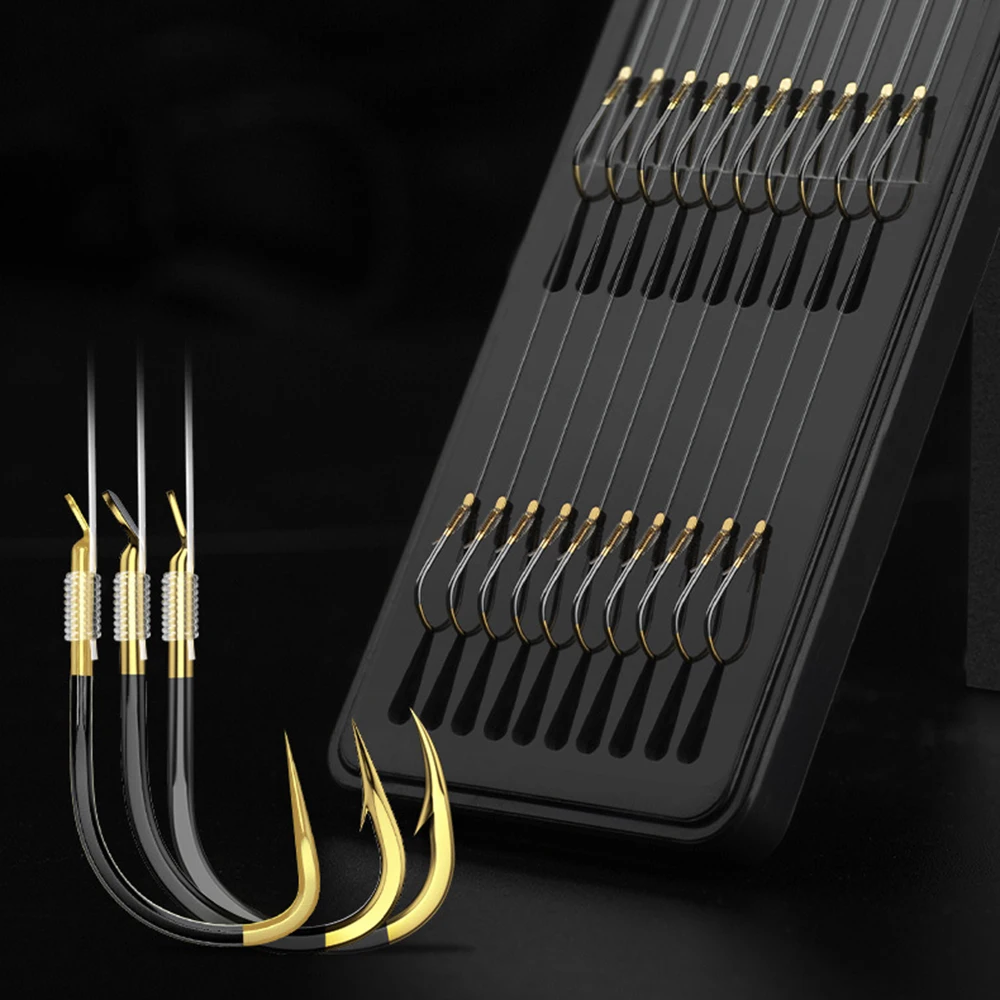 Handmade Black and Gold Fishing Hooks Professional Fishing Accessories for Lake Sea Fishing Gear Durable Wear-resistant N66
Handmade Black and Gold Fishing Hooks Professional Fishing Accessories for Lake Sea Fishing Gear Durable Wear-resistant N66