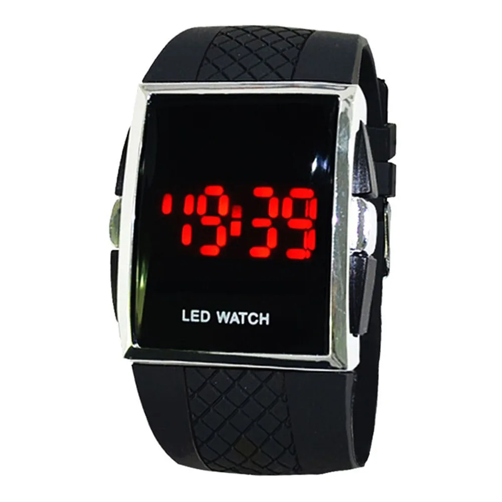 

Black LED Number Watch Display Time In Numbers Indicate The Hour, Minutes And Seconds Additional RED LED Function To Show The