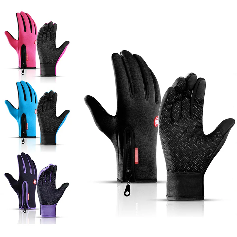 Winter Gloves For Men Women Touchscreen Windproof Thermal Warm Cycling Glove With Zipper Non-Slip Outdoor Driving Sport Gloves
Winter Gloves For Men Women Touchscreen Windproof Thermal Warm Cycling Glove With Zipper Non-Slip Outdoor Driving Sport Gloves