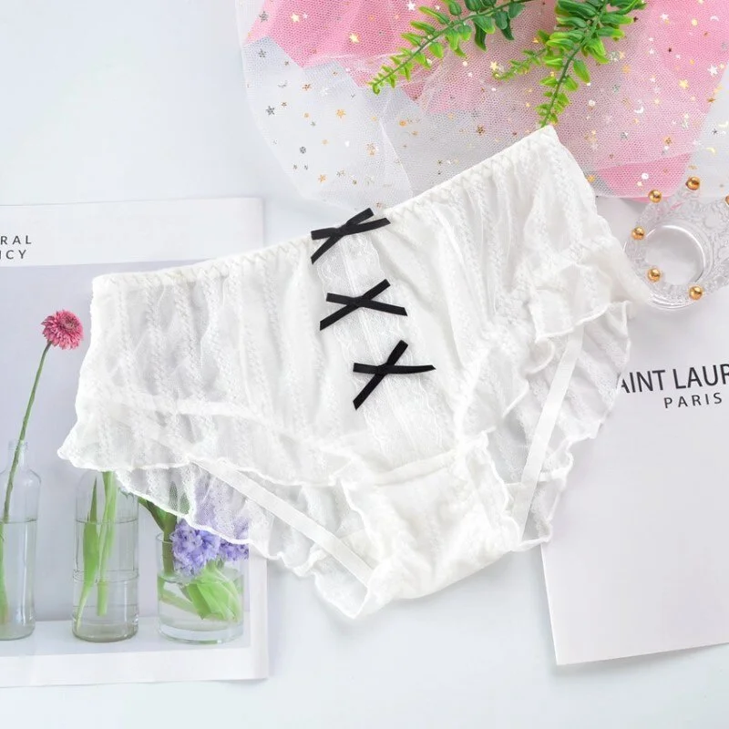 3XL Plus Size Lace Striped Panties Female Bowknot Briefs Softy Breathable Hollow Out Mesh Middle Waist Underwear
3XL Plus Size Lace Striped Panties Female Bowknot Briefs Softy Breathable Hollow Out Mesh Middle Waist Underwear