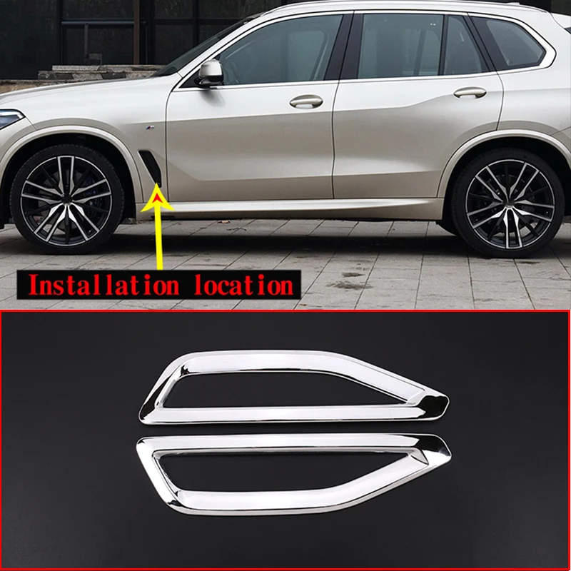 2 шт. яркие серебряные украшения для автомобильных боковых вентиляционных отверстий, хромированная отделка из АБС-пластика для BMW X5 G05 2019, ак... 
2 шт. яркие серебряные украшения для автомобильных боковых вентиляционных отверстий, хромированная отделка из АБС-пластика для BMW X5 G05 2019, ак...