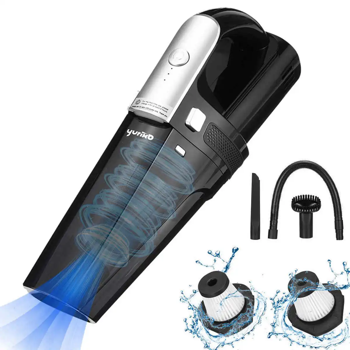 Handheld Cordless Car Vacuum Cleaner with LED Light, 10 Kpa Hand Held Vacuum with 2 Gear for Car Home
Handheld Cordless Car Vacuum Cleaner with LED Light, 10 Kpa Hand Held Vacuum with 2 Gear for Car Home