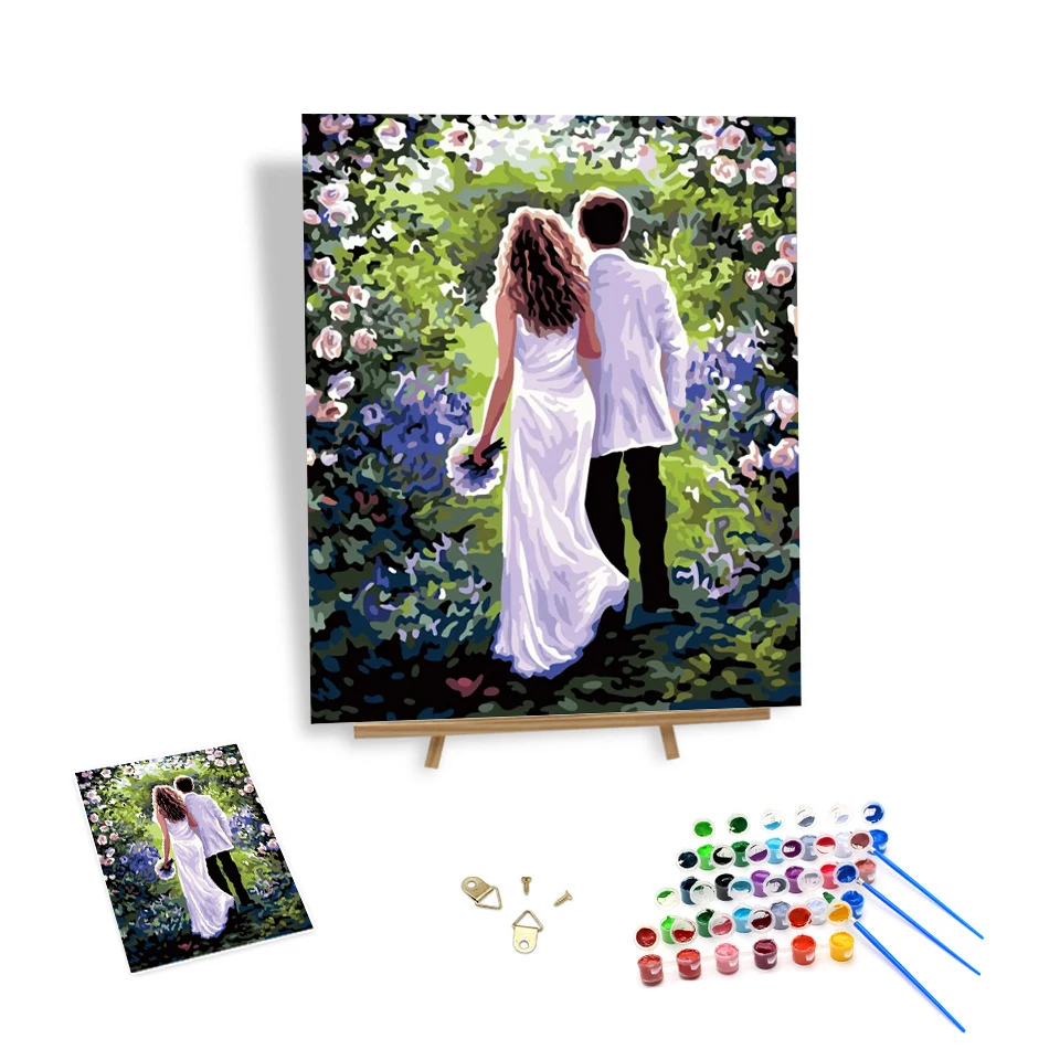 Happy Wedding Oil Painting by Numbers Bride Bridegroom and Flowers Home Decorative Figure Painting by Numbers Kit
Happy Wedding Oil Painting by Numbers Bride Bridegroom and Flowers Home Decorative Figure Painting by Numbers Kit