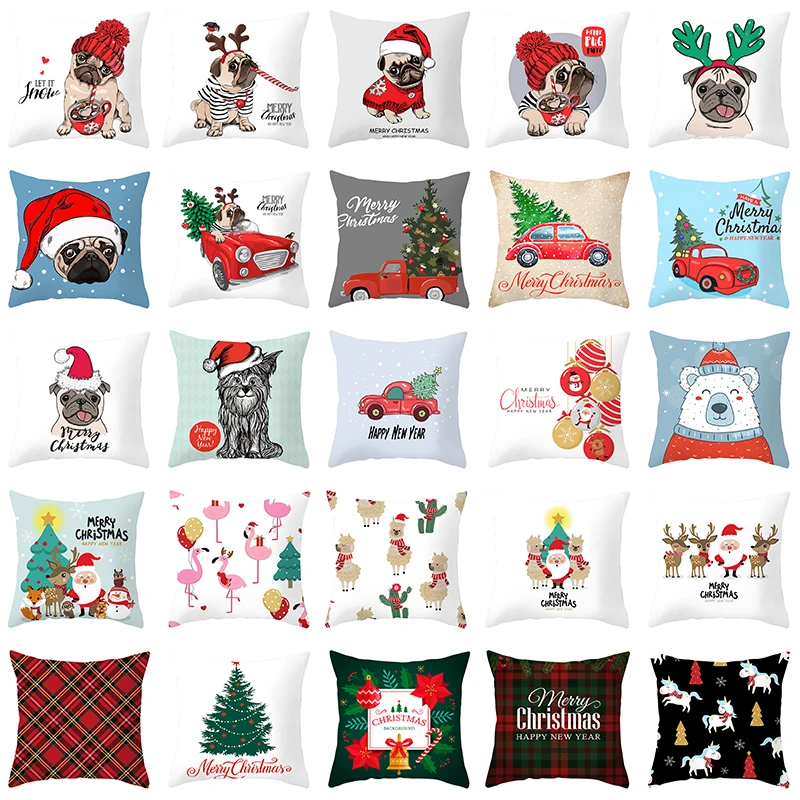 Christmas Decor Throw Pillow Case Pug Dog Polar Bear Truck Cushion Covers for Home Sofa Chair Decorative Pillowcases Set
Christmas Decor Throw Pillow Case Pug Dog Polar Bear Truck Cushion Covers for Home Sofa Chair Decorative Pillowcases Set