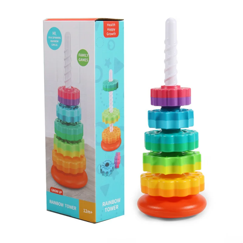 New Stackable Towers Rainbow Tower Baby Montessori Toy Color Shape Educational Game Stacking Ring For Babies Girl Boy Gifts 35cm
New Stackable Towers Rainbow Tower Baby Montessori Toy Color Shape Educational Game Stacking Ring For Babies Girl Boy Gifts 35cm