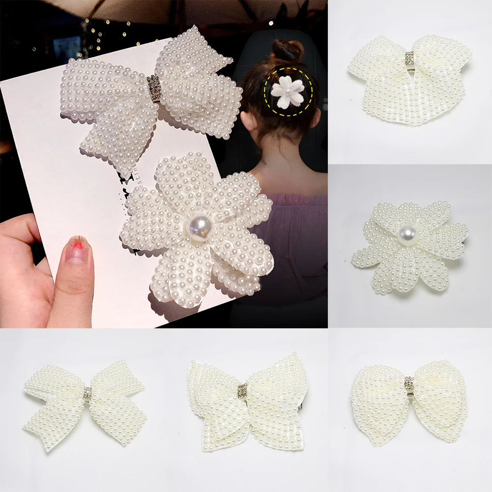 Fashion Pearl Flower Bow Hair Clip Snap Button Hair Pins For Women Sweet Pearl Hairpin Hair Clips Jewelry Lady Barrette Stick
Fashion Pearl Flower Bow Hair Clip Snap Button Hair Pins For Women Sweet Pearl Hairpin Hair Clips Jewelry Lady Barrette Stick