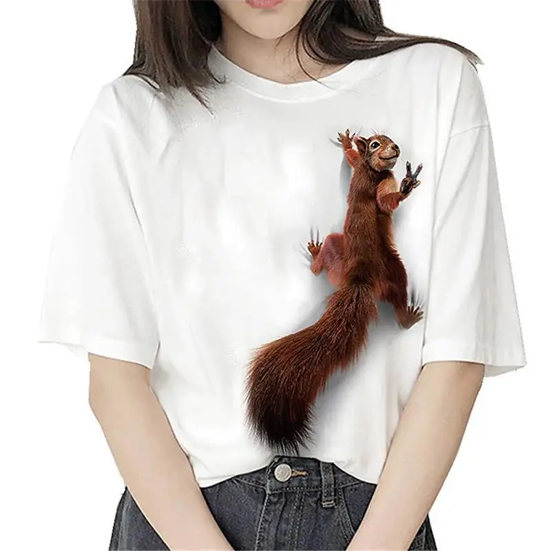 Women's T-shirt Short Sleeve Summer New Kawaii Animal 3d Print T-shirt Fashion Loose Casual Versatile Fashion High Quality Light
Women's T-shirt Short Sleeve Summer New Kawaii Animal 3d Print T-shirt Fashion Loose Casual Versatile Fashion High Quality Light