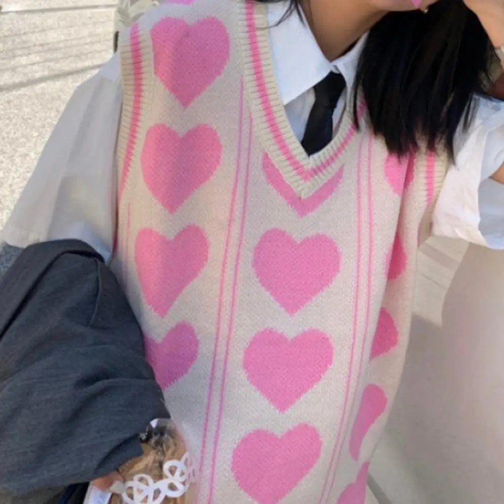 Korean Vintage Sweater Loose V-neck Knit Pullover Vest Oversized Tank Fashion Cardigan Sweaters Fall Love Top Print N3U4
Korean Vintage Sweater Loose V-neck Knit Pullover Vest Oversized Tank Fashion Cardigan Sweaters Fall Love Top Print N3U4
