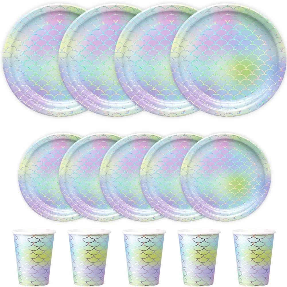 24pcs Hot Silver Mermaid Party Disposable Tableware Birthday Party Supplies Paper Cup Paper Plate Tableware Set Wholesale
24pcs Hot Silver Mermaid Party Disposable Tableware Birthday Party Supplies Paper Cup Paper Plate Tableware Set Wholesale