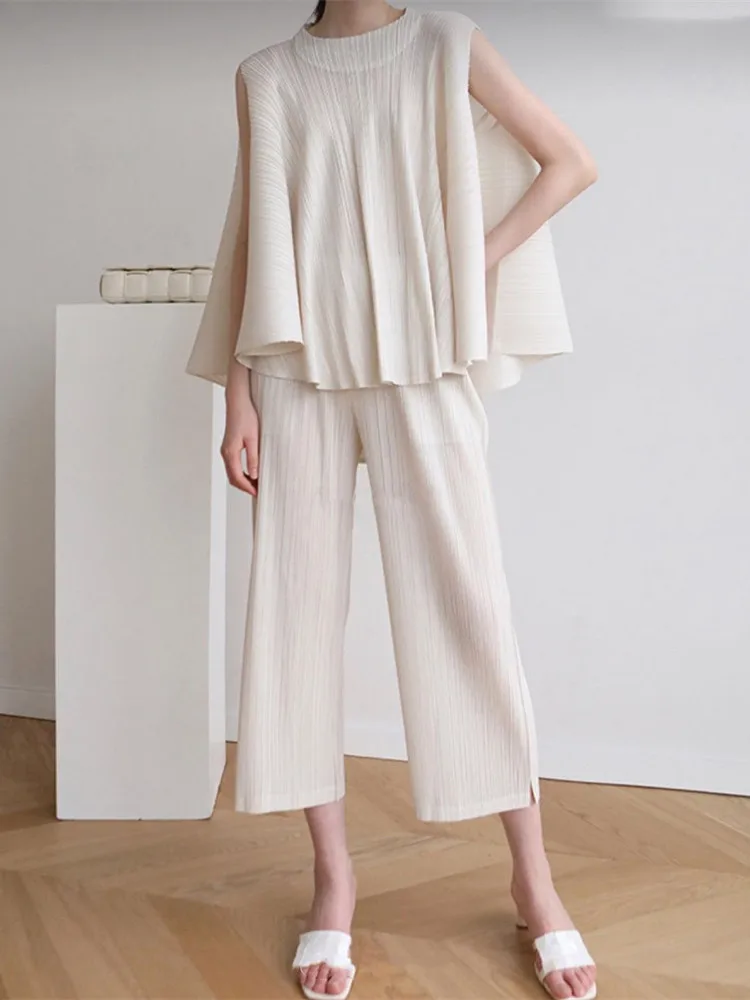 Korean Chic Two Piece Set Womens Outfits Irregular Tops + High Waist Wide Leg Casual Pants Suits Summer Ensemble Femme 2 Pieces
Korean Chic Two Piece Set Womens Outfits Irregular Tops + High Waist Wide Leg Casual Pants Suits Summer Ensemble Femme 2 Pieces