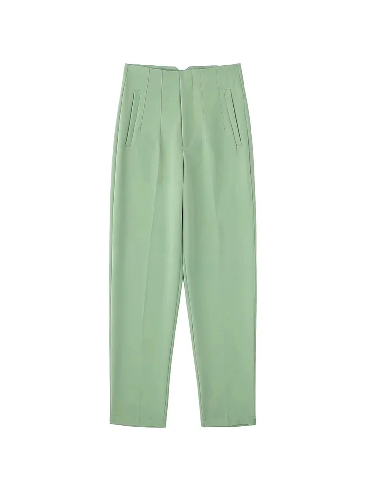 ZAA Spring Autumn 2022 New Ladies Fashion Chic Elegant High-waisted Pleats Retro Casual Pocket Trim Quality Suit Pants
ZAA Spring Autumn 2022 New Ladies Fashion Chic Elegant High-waisted Pleats Retro Casual Pocket Trim Quality Suit Pants