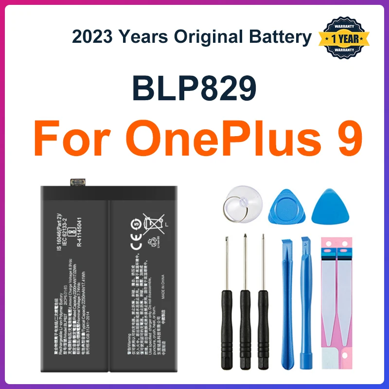

New Battery 7.4V/4500mAh BLP829 Battery For OnePlus 9 Replacement Mobile Phone Batteries