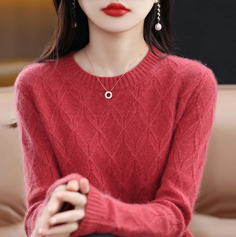 

Шерстяные Топы Traf, весенний кашемировый Женский пуловер из мериноса, зимняя трикотажная одежда, модный свитер Y2k с круглым вырезом, джемпер 2023, Корейская вязаная одежда