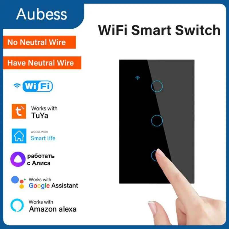 Tempered Glass App Control Smart Switch Tuya Wif Neutral Wire/no Neutral Wire Multi-function Touch Switch Smart Home Smart Light
Tempered Glass App Control Smart Switch Tuya Wif Neutral Wire/no Neutral Wire Multi-function Touch Switch Smart Home Smart Light