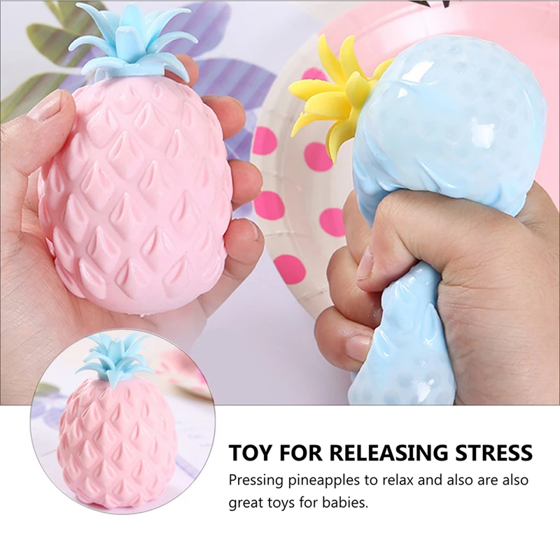 

Funny Decompression Pineapple Squeeze Ball Squishy Stress Reliever Fidget Sensory Toys Simulation Fruit Food Antistress Gift