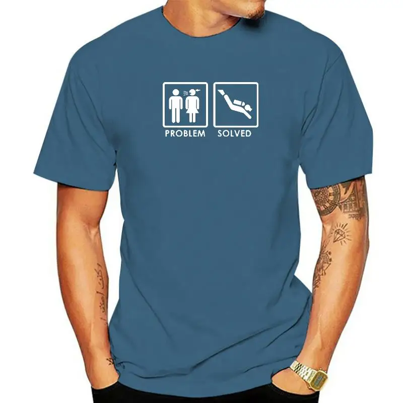 Funny Problem Solved T Shirt Men Cotton Short Sleeve Scuba Diver T-shirts Diving Swimmer Man Tshirt Tops Tees
Funny Problem Solved T Shirt Men Cotton Short Sleeve Scuba Diver T-shirts Diving Swimmer Man Tshirt Tops Tees