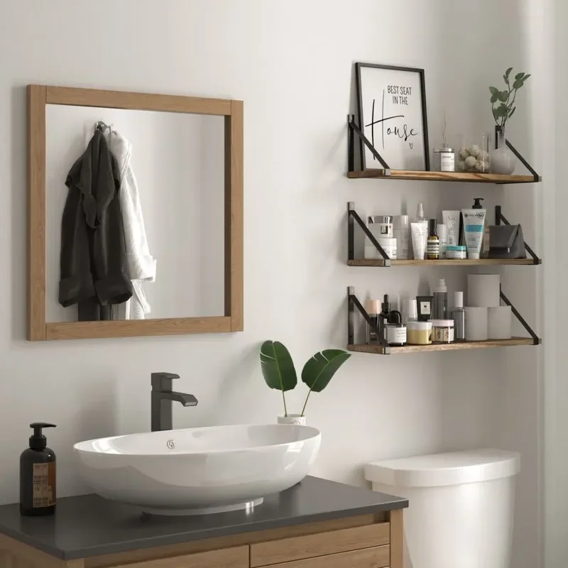 3 Set Natural Burned Wall Shelves Over Toilets Storage Organizer, Perfect for Bathroom, Laundry Room Shelf.
3 Set Natural Burned Wall Shelves Over Toilets Storage Organizer, Perfect for Bathroom, Laundry Room Shelf.