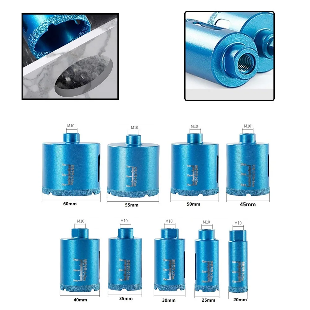 1PC M10 Thread Dry Vacuum Brazed Diamond Drilling Core Bit Ceramic Tile Hole Saw Marble Working Accessories
1PC M10 Thread Dry Vacuum Brazed Diamond Drilling Core Bit Ceramic Tile Hole Saw Marble Working Accessories
