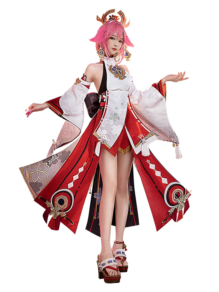Косплей-костюмы Game Genshin Impact, Платье Аниме Yae Miko, топы, головные уборы, одежда для девочек в стиле "Лолита", комплекты аксессуаров для Хэллоуина
Косплей-костюмы Game Genshin Impact, Платье Аниме Yae Miko, топы, головные уборы, одежда для девочек в стиле "Лолита", комплекты аксессуаров для Хэллоуина