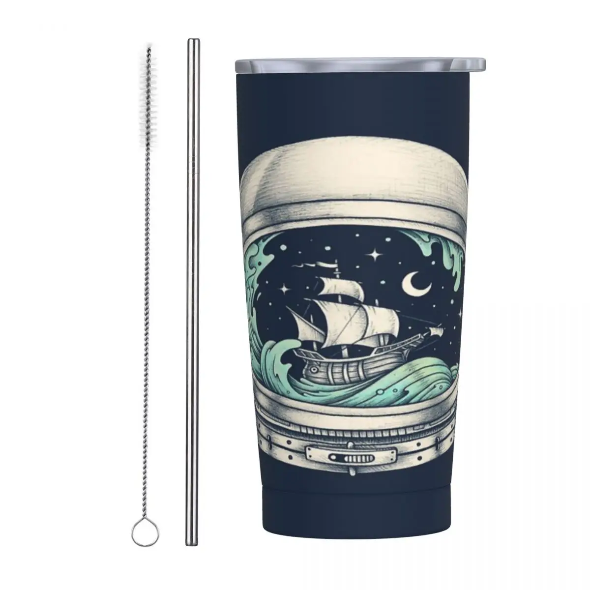 Spaceship Stainless Steel Mug Good Seal easy to use With straw brush Thermal insulation
Spaceship Stainless Steel Mug Good Seal easy to use With straw brush Thermal insulation
