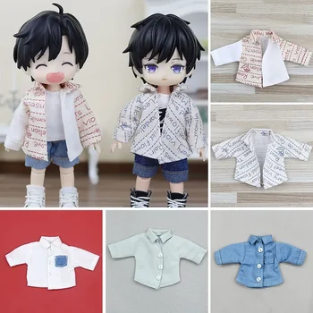 ob11 baby clothes trend stitching shirt 1/12 bjd coat shirt GSC molly doll clothes ymy P9 clothes coat doll accessories